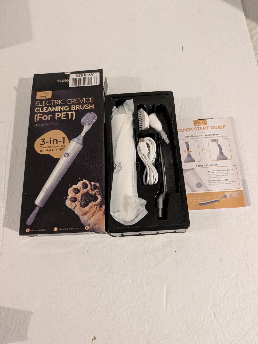 3 In 1 Electric Crevice Cleaning Brush For Pets